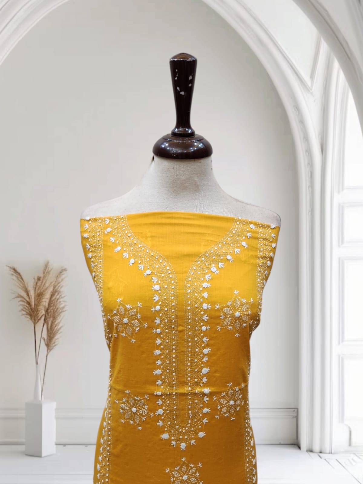 Kanthakari with bor lawn hand embroidered shirt
