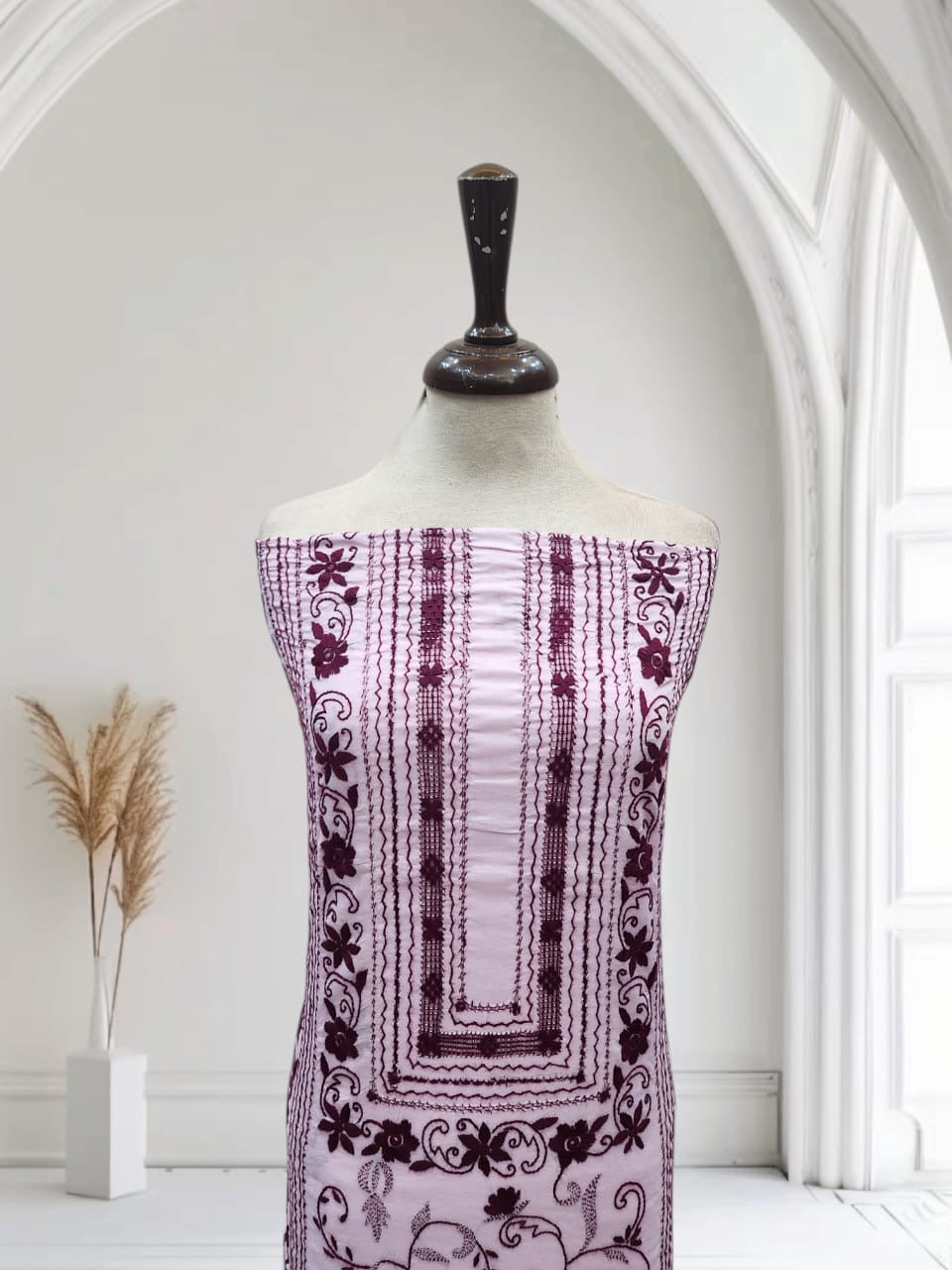 Tarkashi lawn hand embroidered shirt
