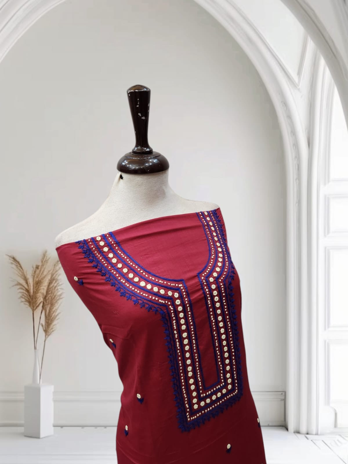 Lawn hand embroidered with mirror shirt