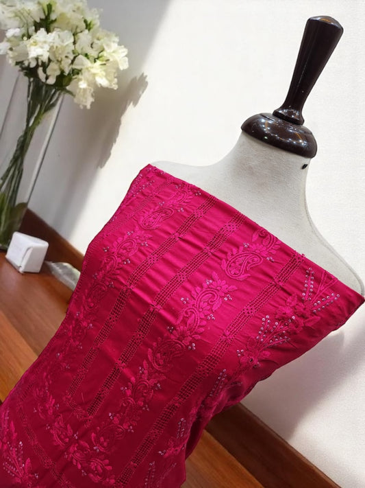 Horpink adda work with tarkashi and mirror lawn shirt