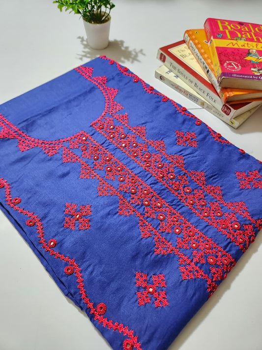 Lawn Sindhi hand embroidered Shirt
