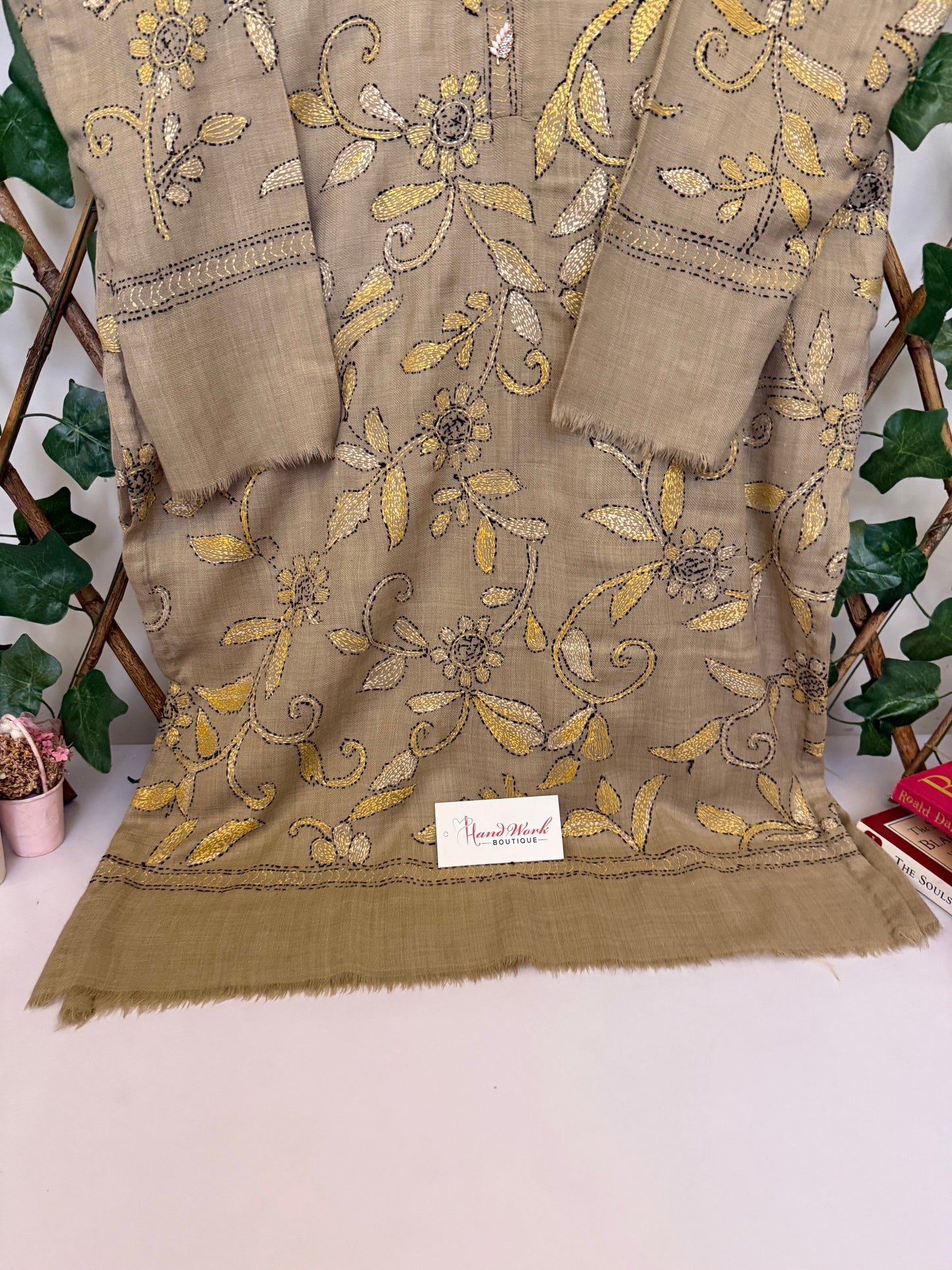 Pashmina kantha Kurta size Large