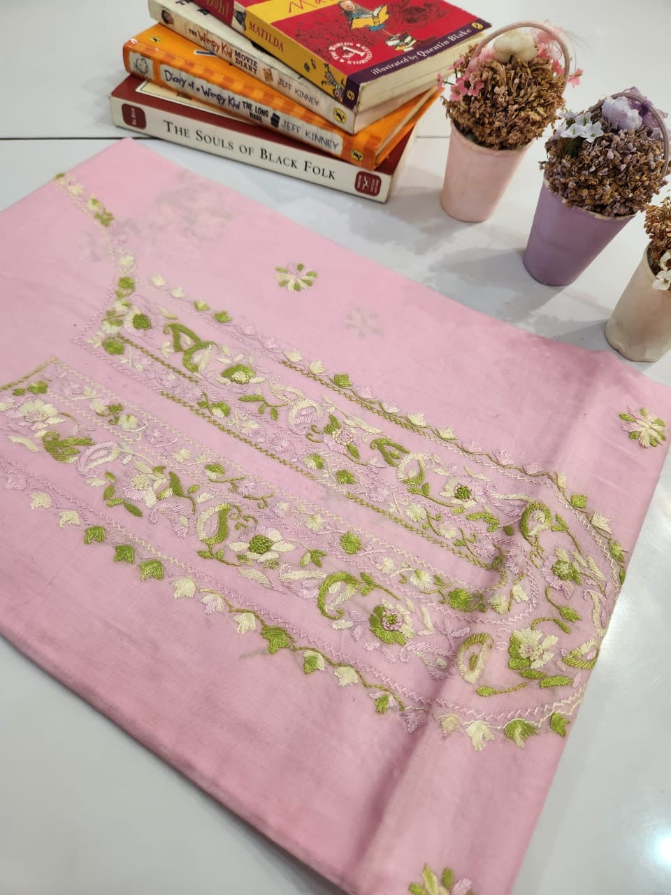 Lawn hand embroidered shirt