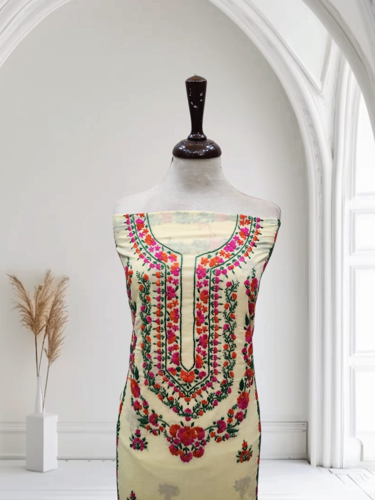 Lawn hand embroidered shirt