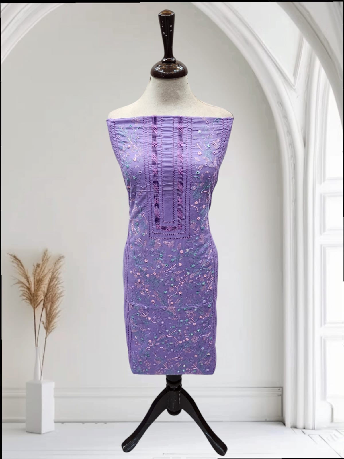 Tarkashi kanthakari lawn hand embroidered shirt