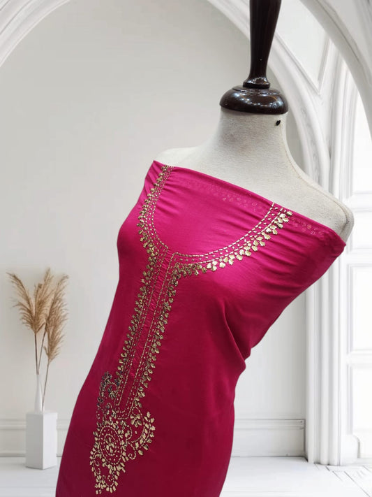 Hotpink Mukesh Lawn Shirt