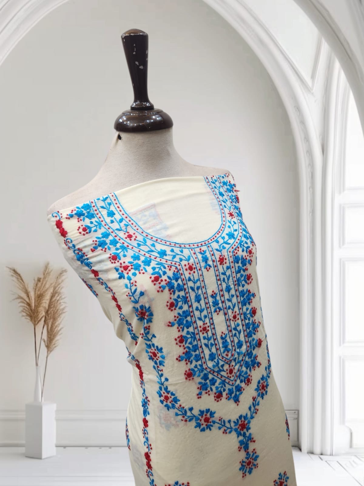 Lawn hand embroidered shirt