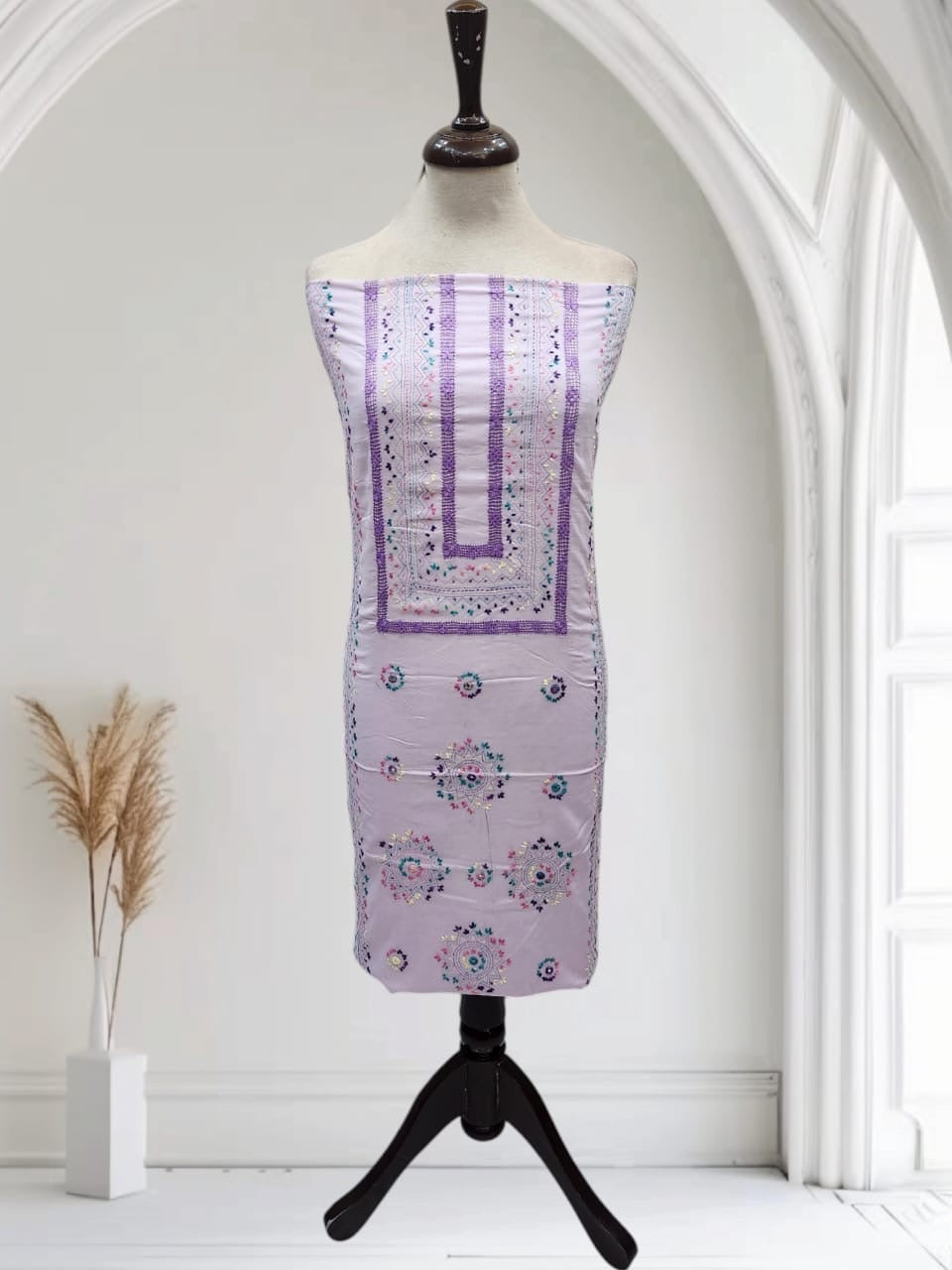 Premium tarkashi kanthakari lawn hand embroidered shirt