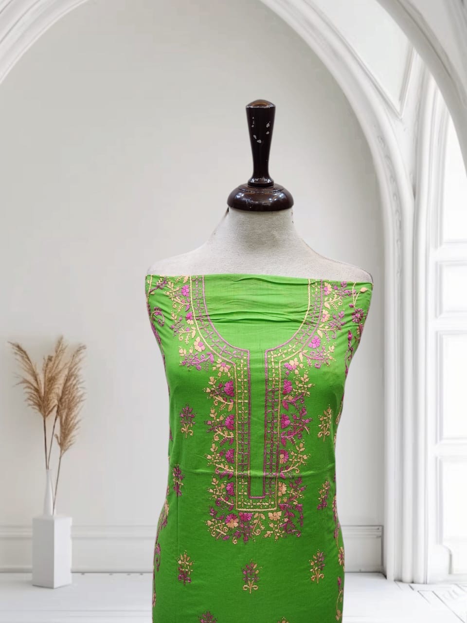 Lawn hand embroidered shirt