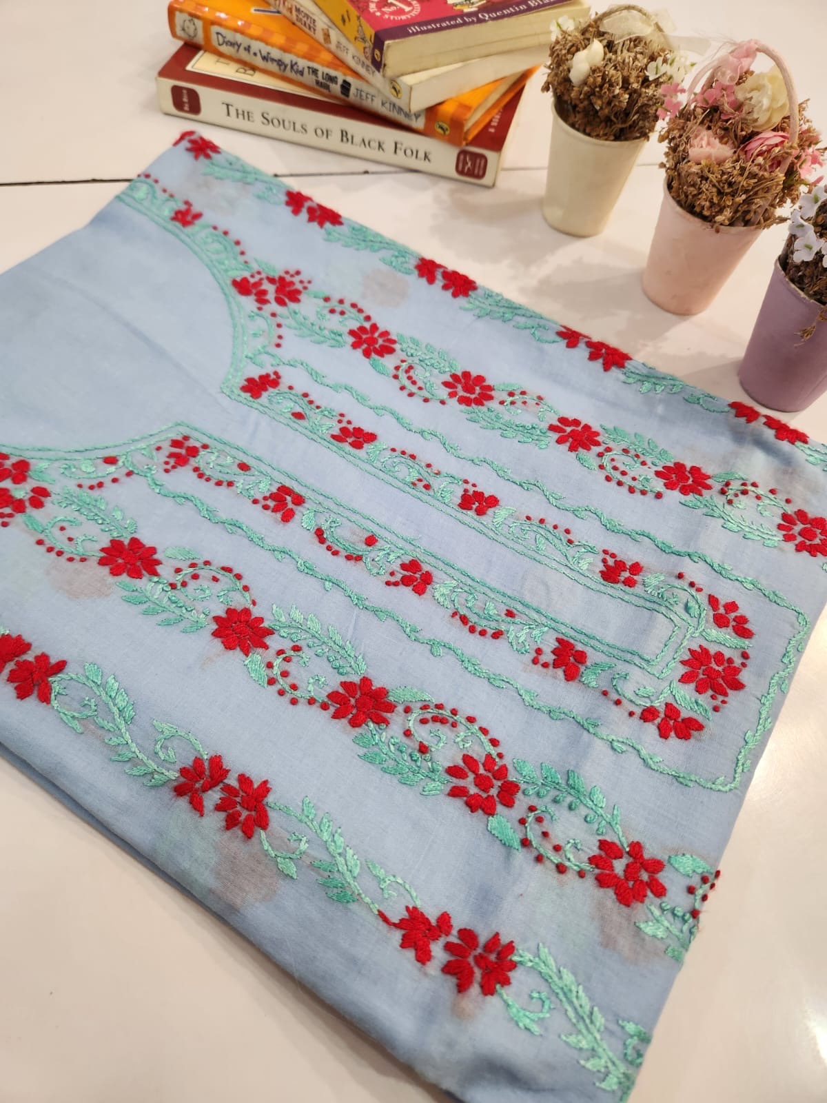 Lawn hand embroidered shirt