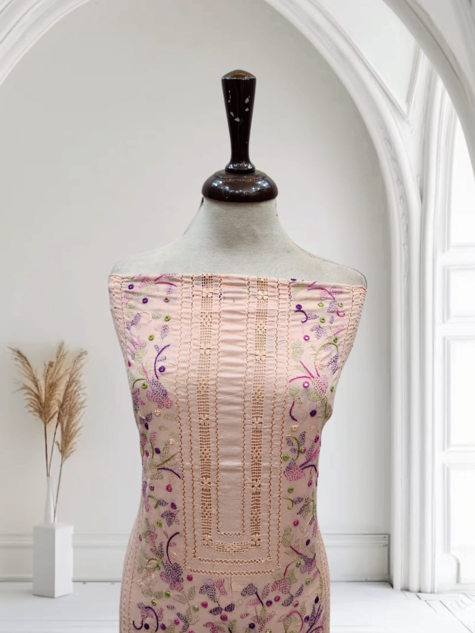Tarkashi lawn hand embroidered shirt