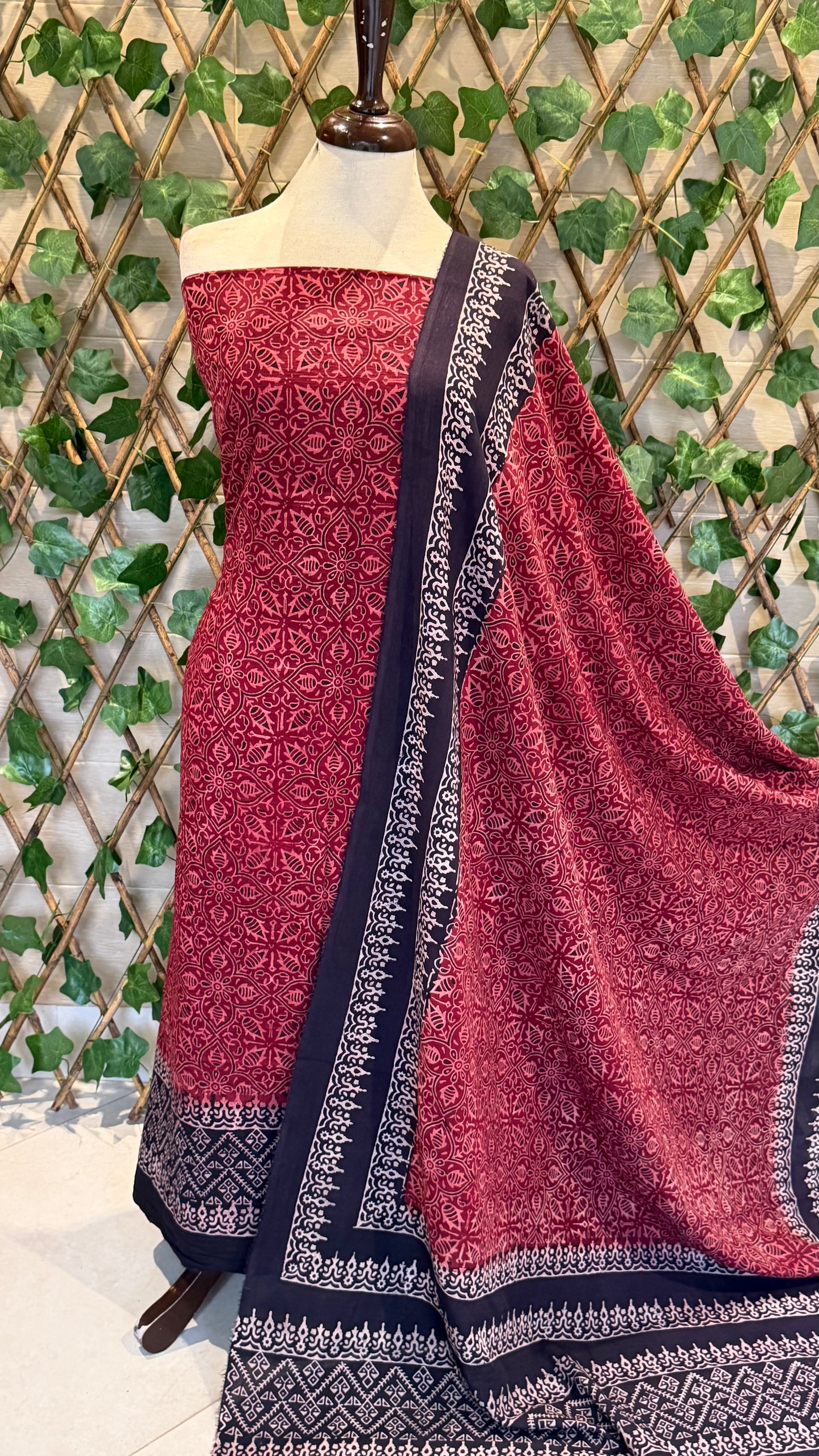 Lawn Natural Dyed Shirt and Dupatta