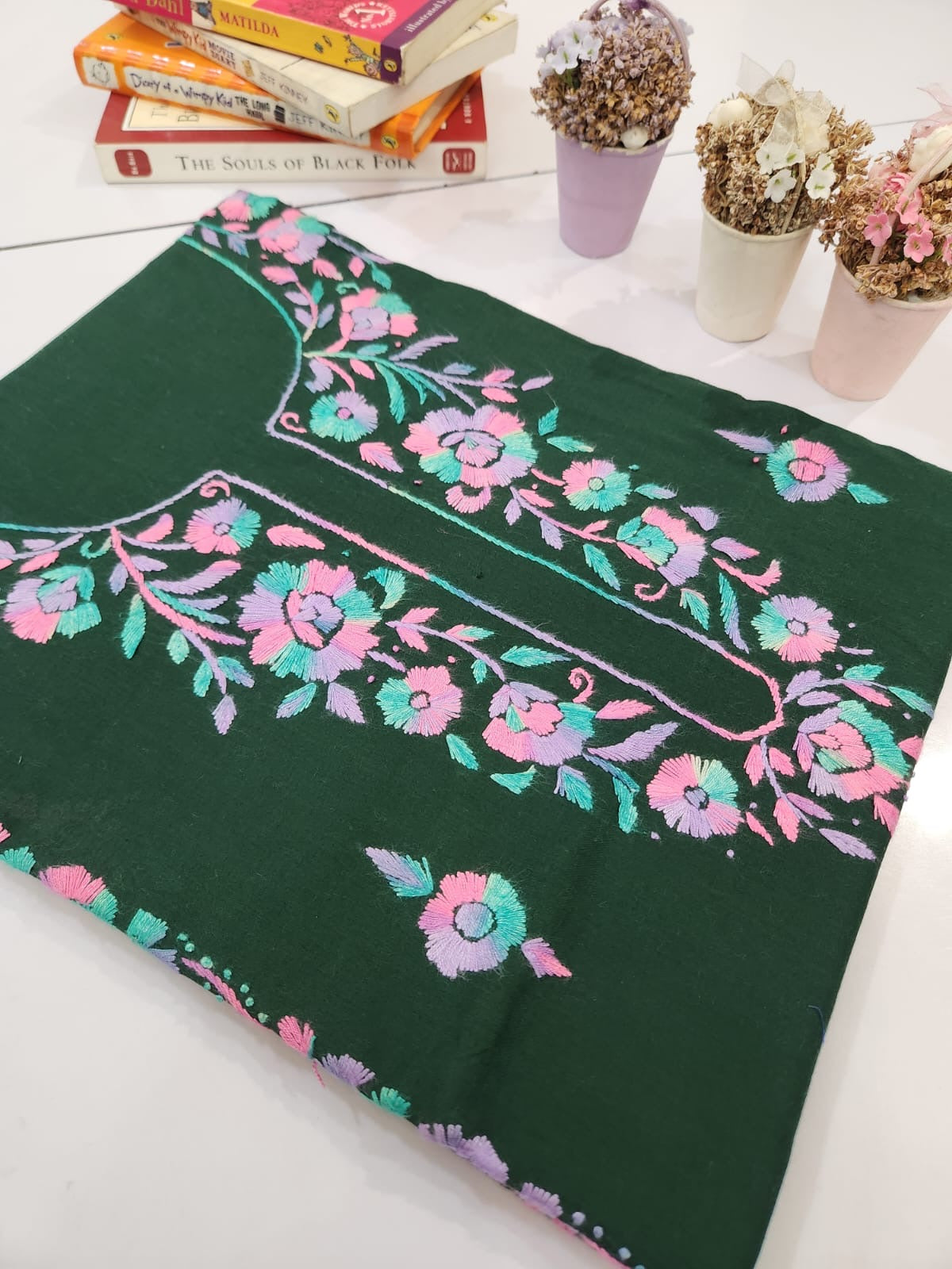 Lawn hand embroidered shirt