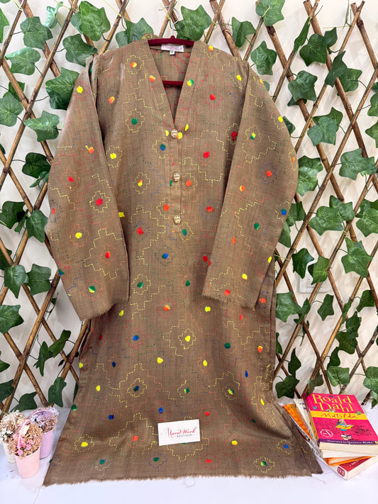 Pashmina kantha kurta Medium