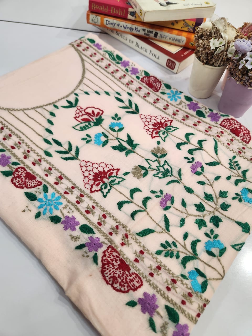 Branded lawn hand embroidered shirt