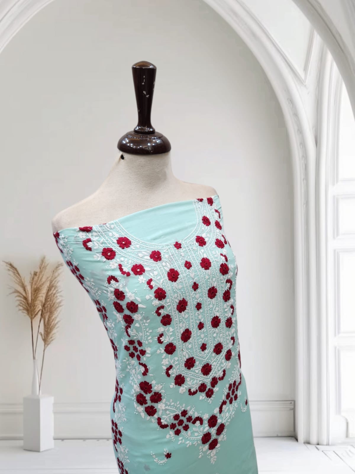 Premium style lawn hand embroidered shirt
