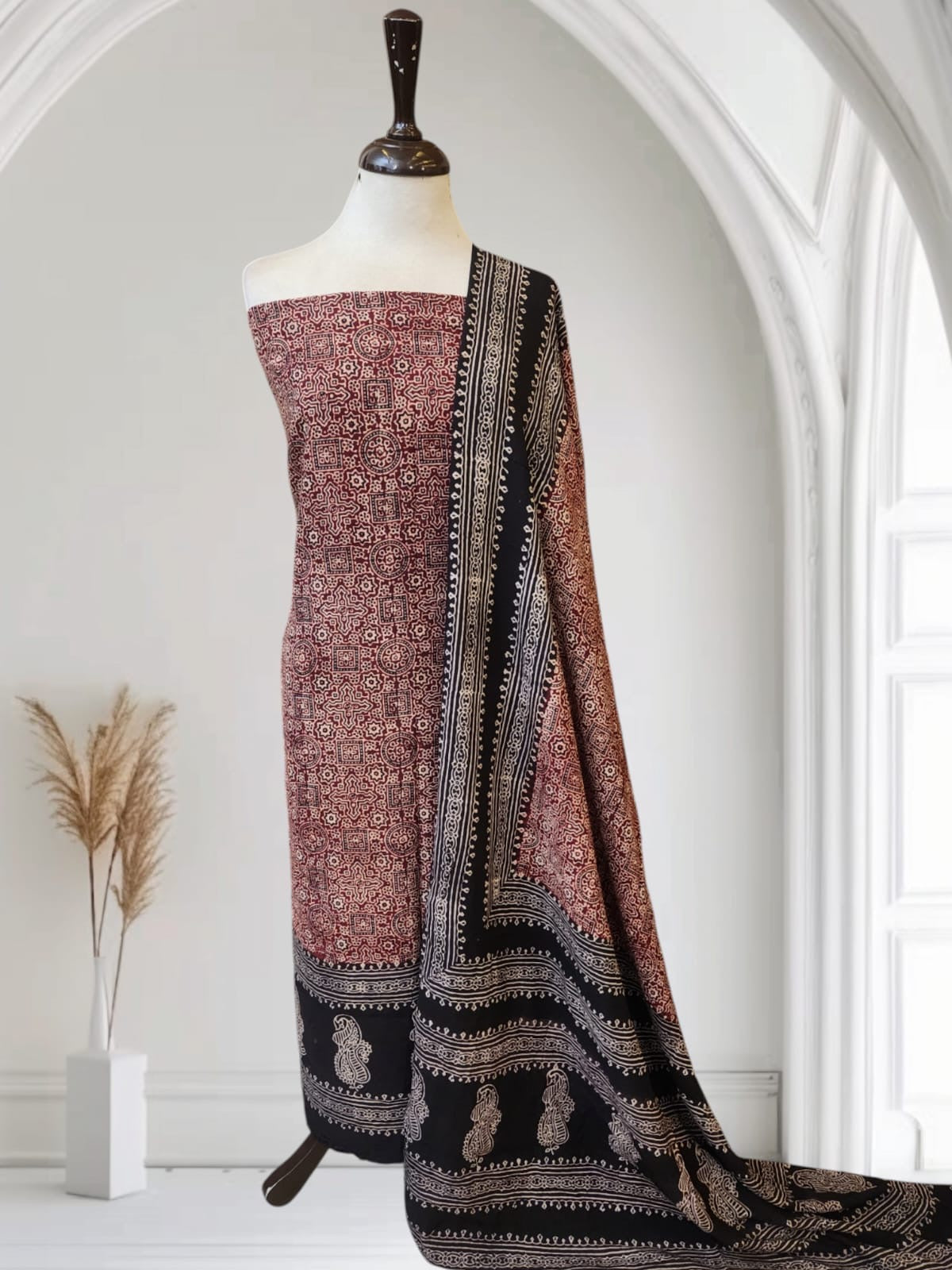 Linen Natural dyed 2pc Shirt and dupatta