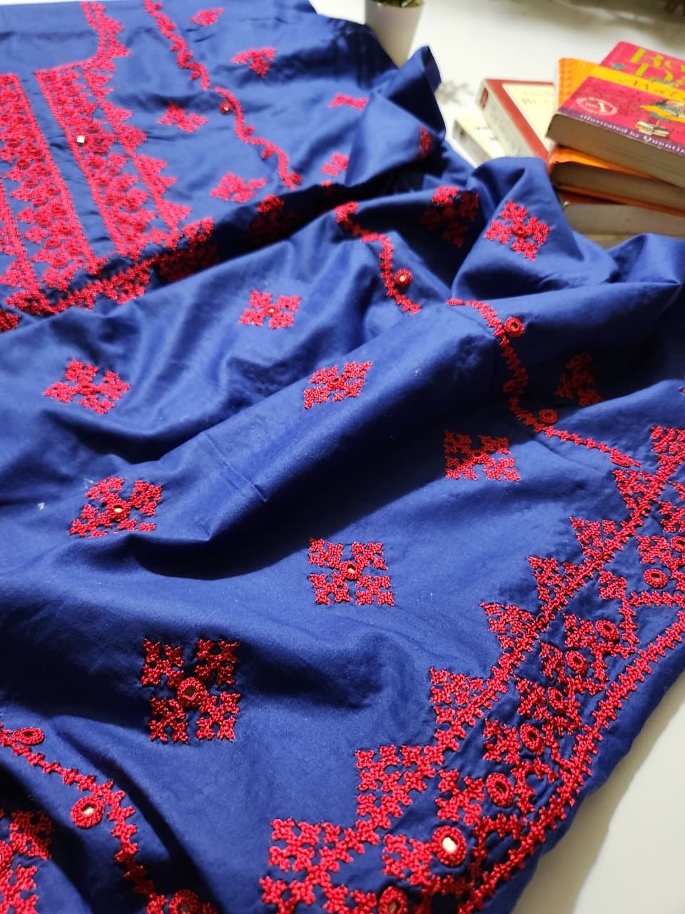 Lawn Sindhi hand embroidered Shirt