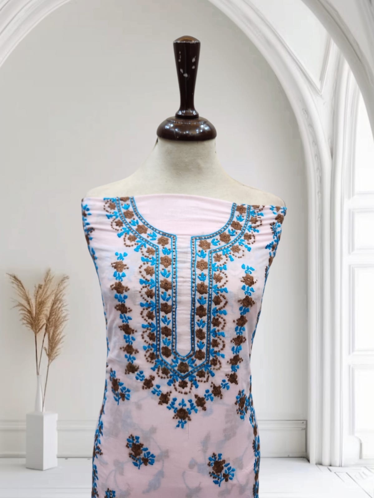 Lawn hand embroidered shirt