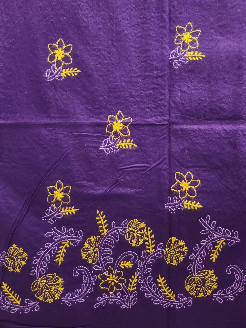 Lawn hand Embroidered Jaal shirt