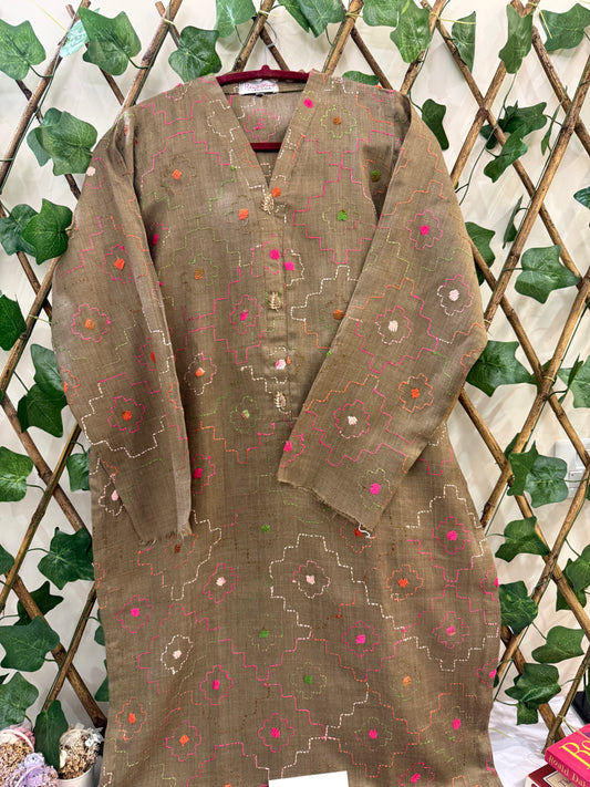 Pashmina kantha Kurta Size small
