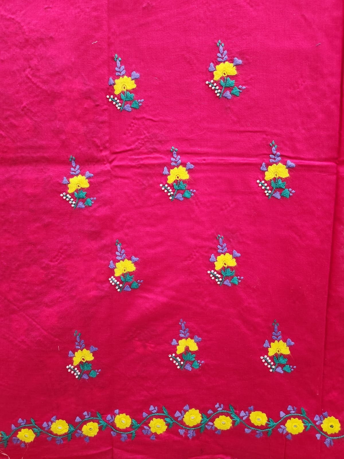 Most beautiful lawn hand embroidered shirt