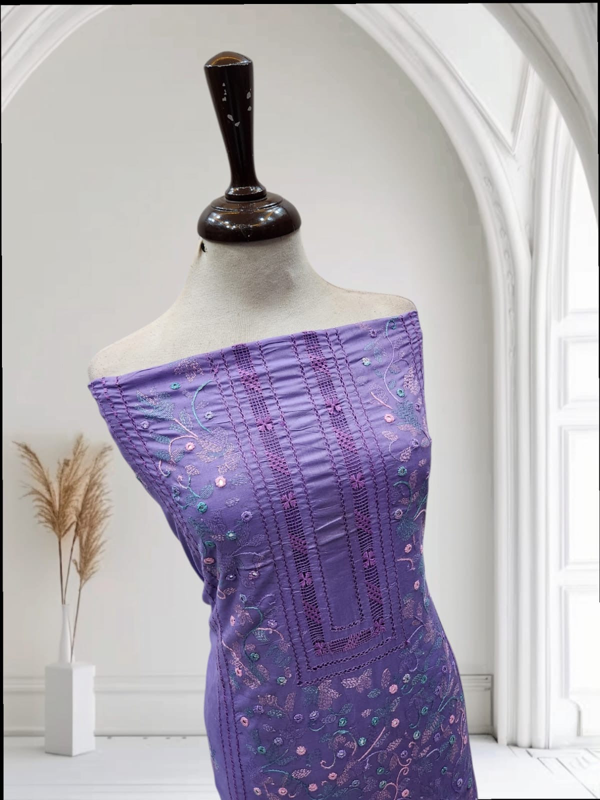 Tarkashi kanthakari lawn hand embroidered shirt