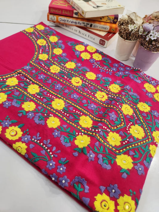 Most beautiful lawn hand embroidered shirt