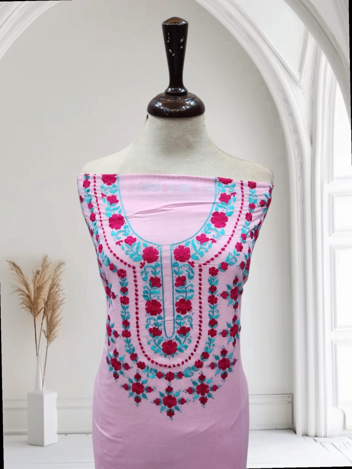 Office shirt hand embroidered lawn