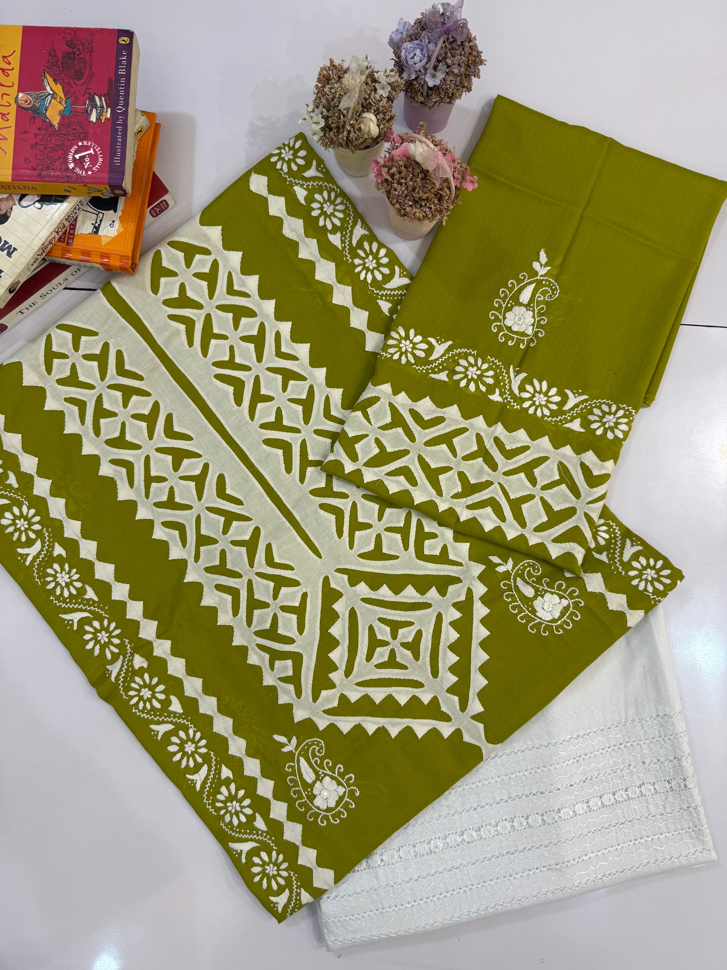 Lawn Applique Shirt with Trouser