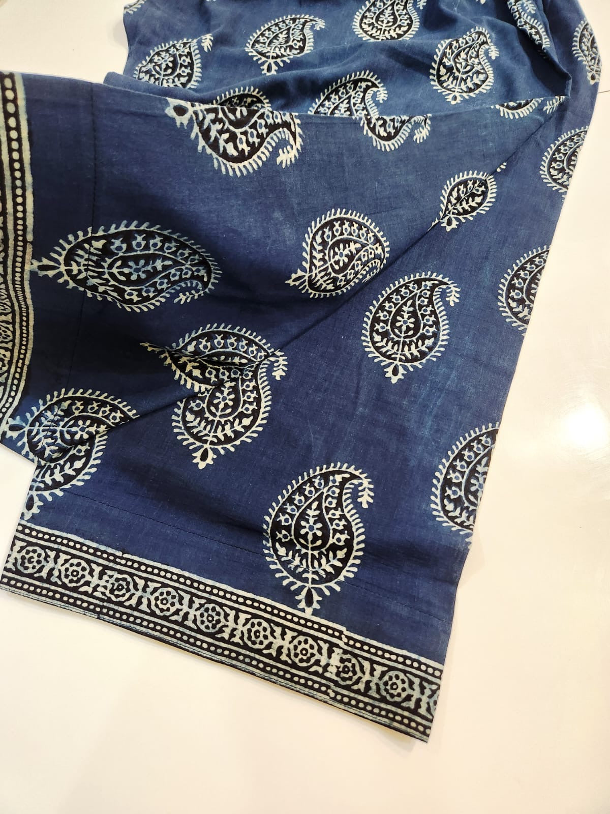 Indigo Blue Natural dyed Farshi shalwar Medium to Large