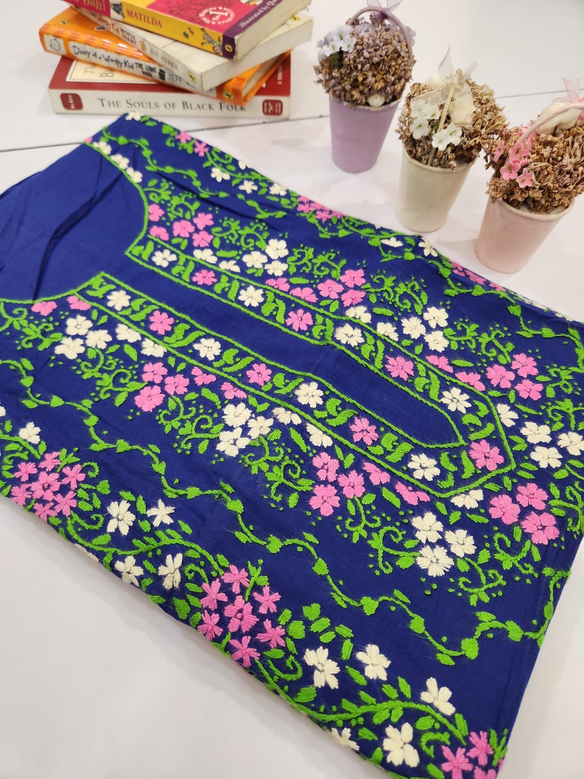 Lawn hand embroidered shirt