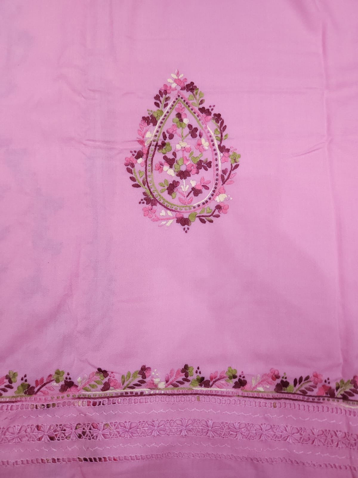 2pc Marina Candy Pink tarkashi with embroidery