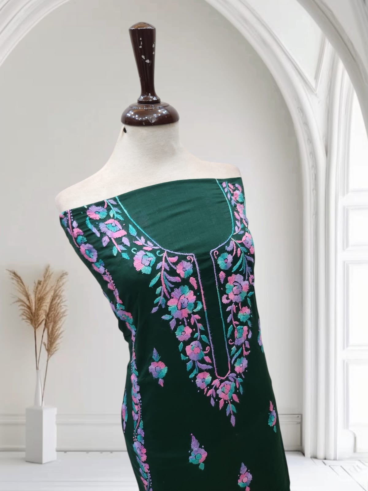Lawn hand embroidered shirt