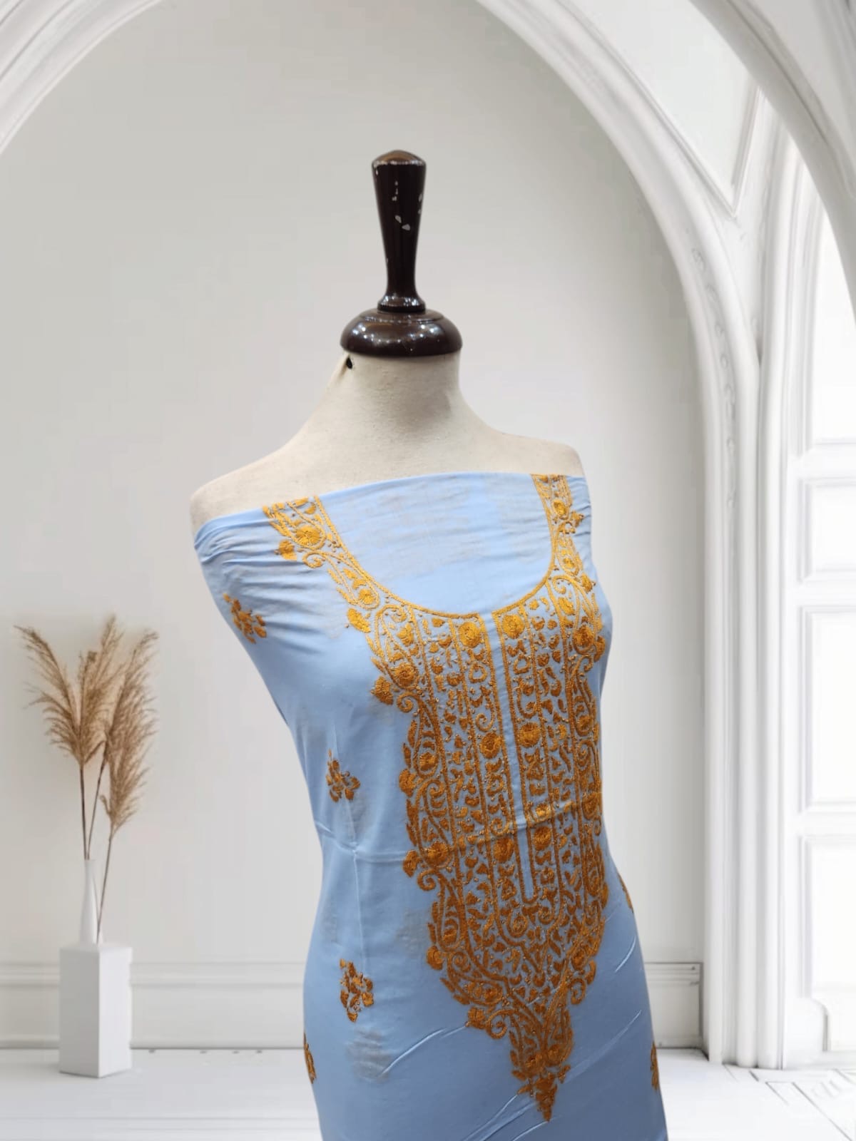 Lawn hand embroidered shirt