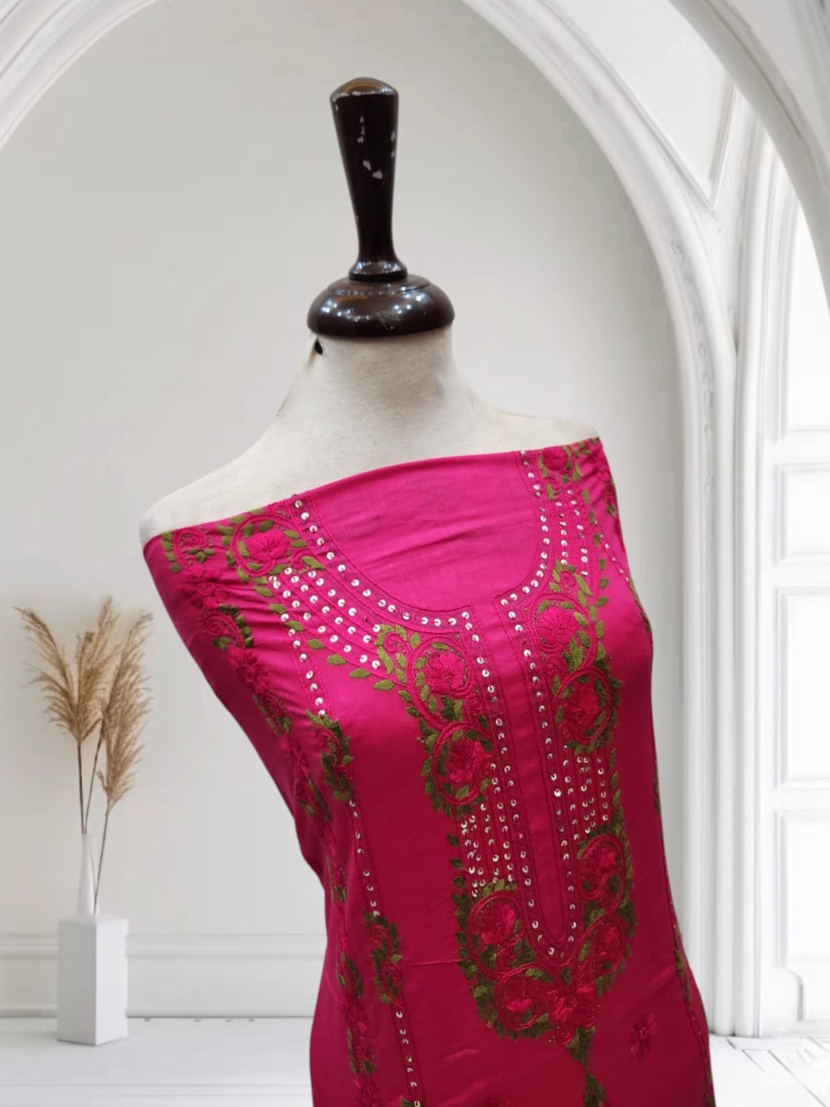 Master article lawn hand embroidered shirt