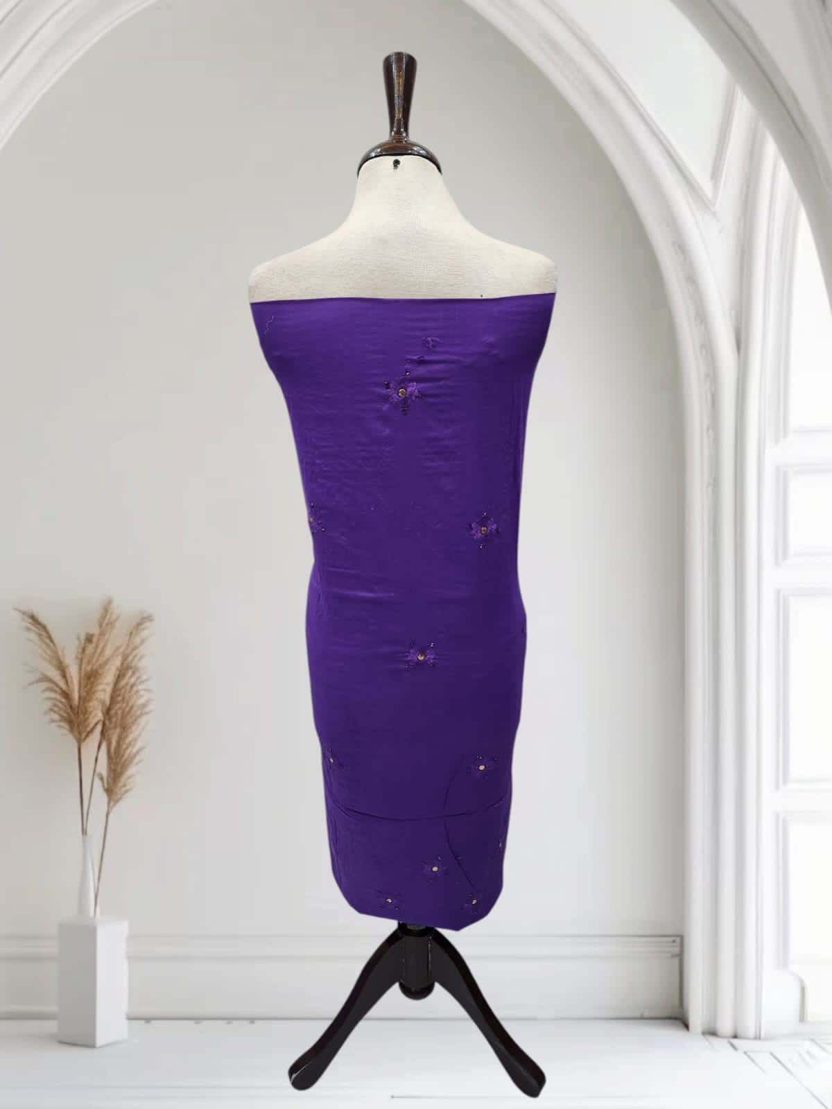 Tarkashi with mukesh lawn shirt