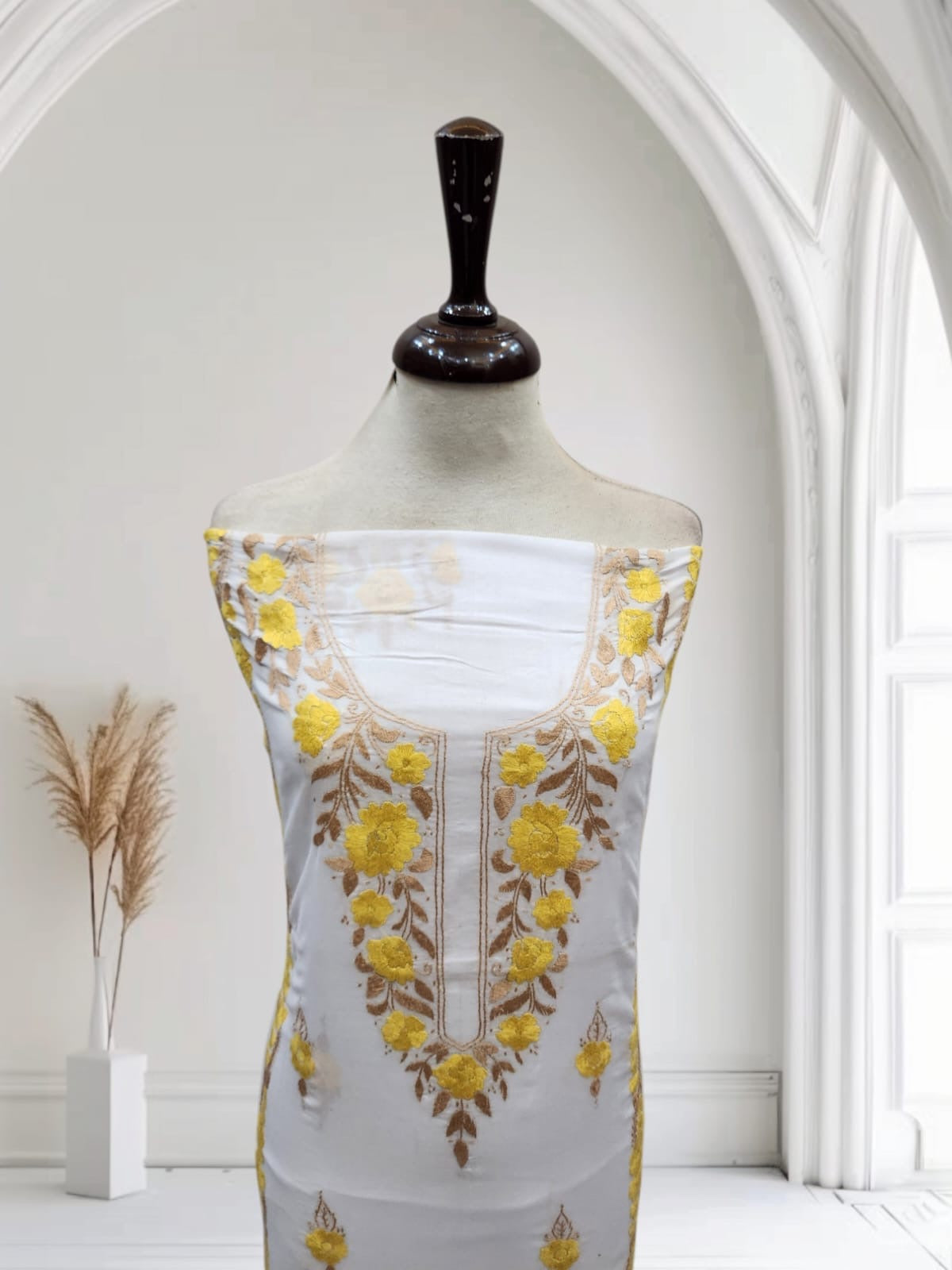 Lawn hand embroidered shirt