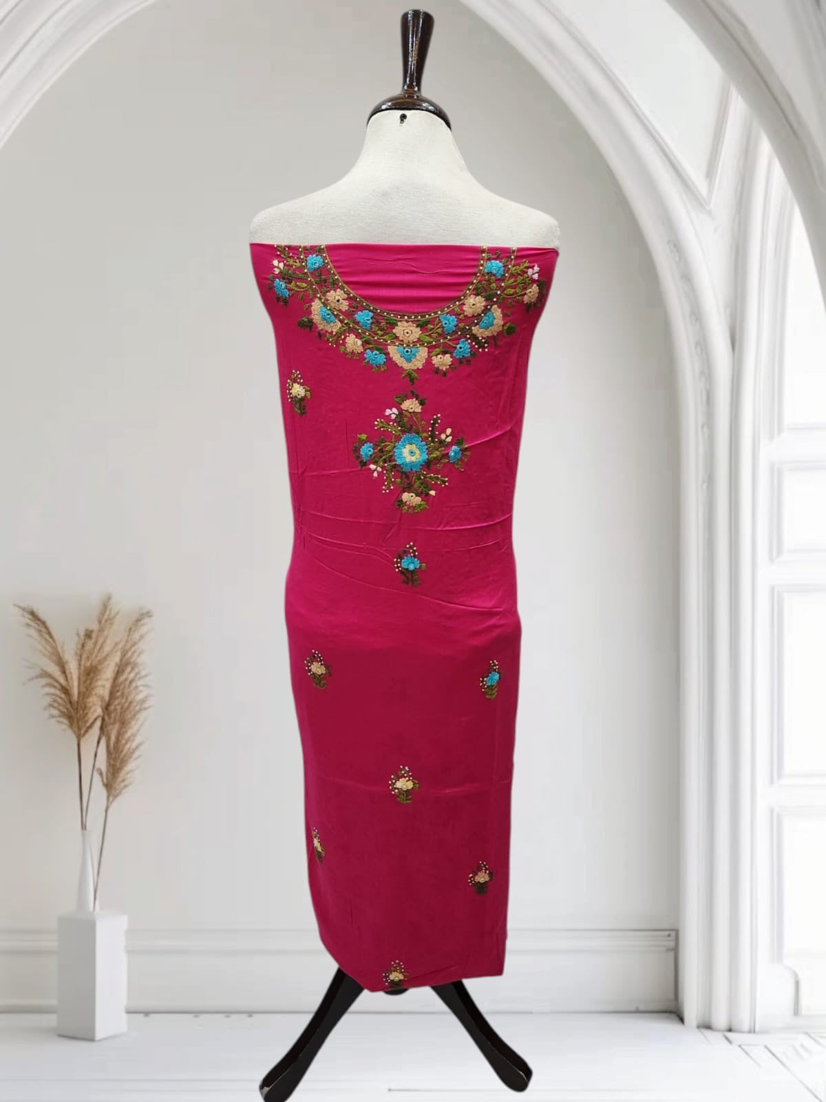 Heavy embroidered lawn hand embroidered shirt