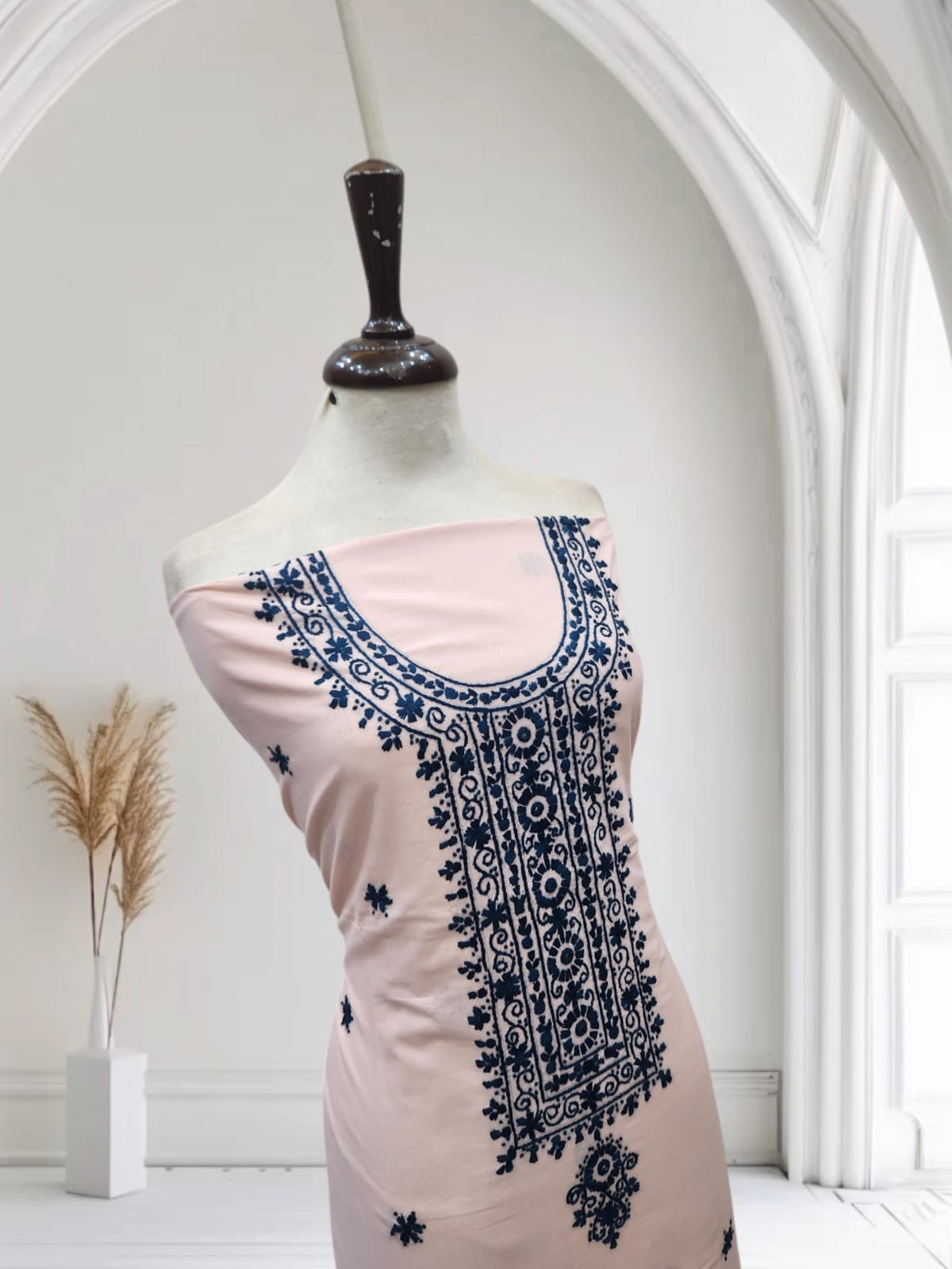 Branded fabric lawn hand embroidered shirt