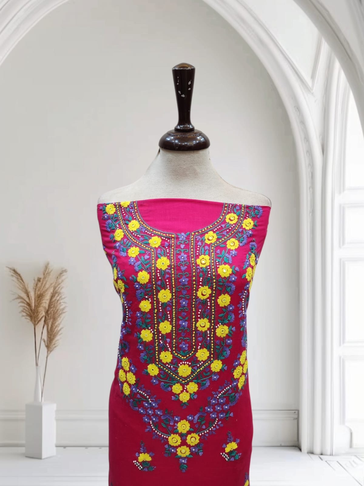 Most beautiful lawn hand embroidered shirt