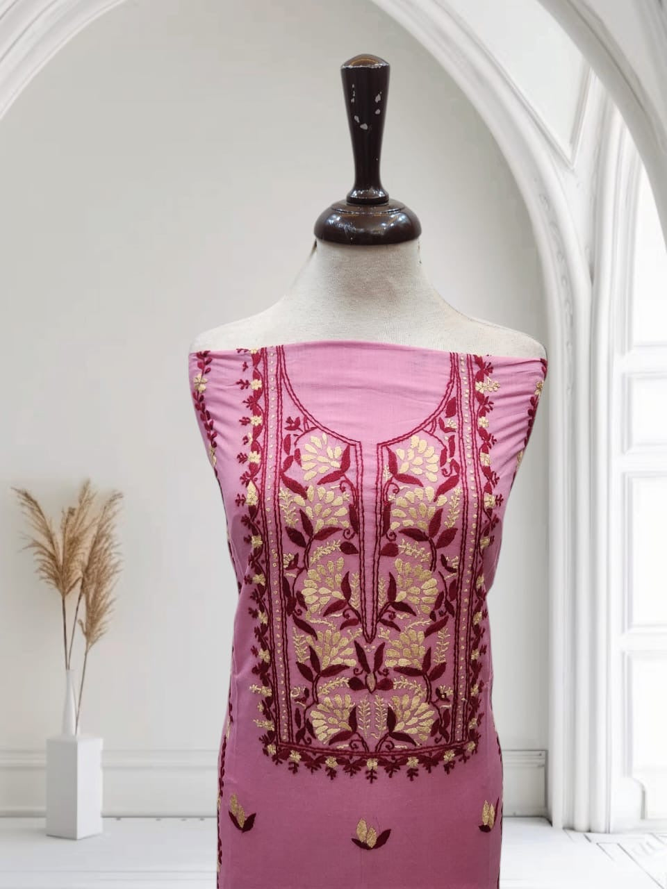 Lawn hand embroidered shirt
