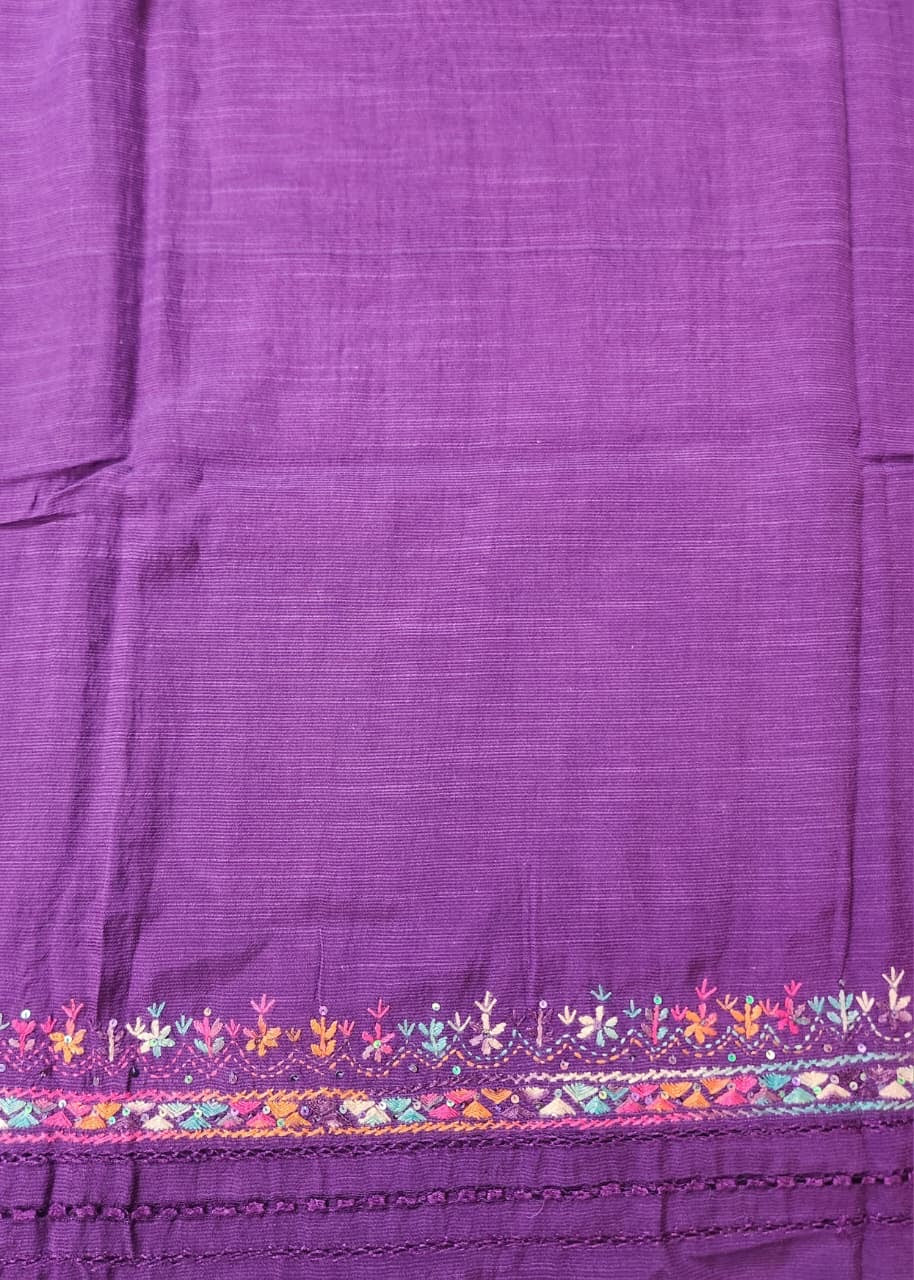 Raw Silk Tarkashi with kantha Eid Collection