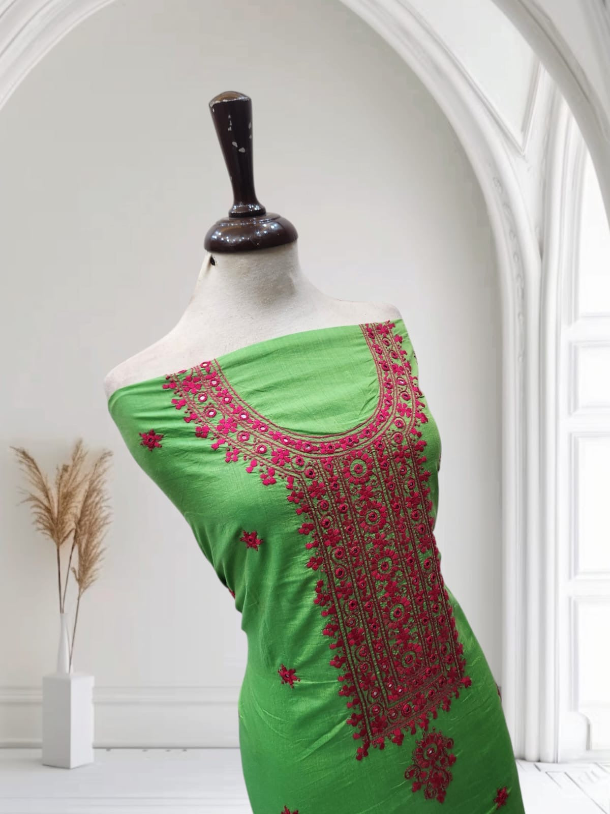 Branded lawn hand embroidered shirt