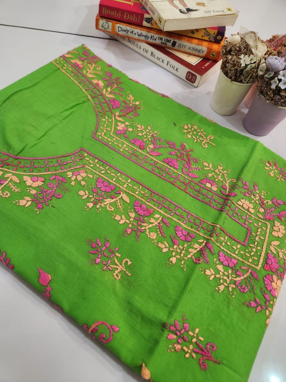 Lawn hand embroidered shirt