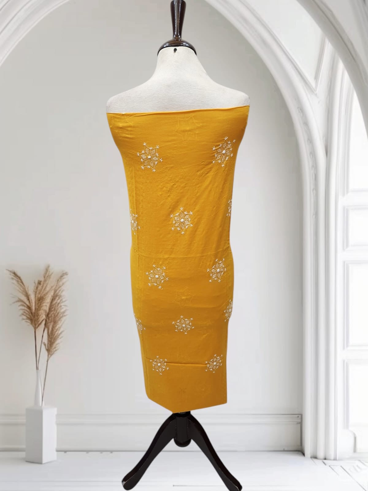 Kanthakari with bor lawn hand embroidered shirt