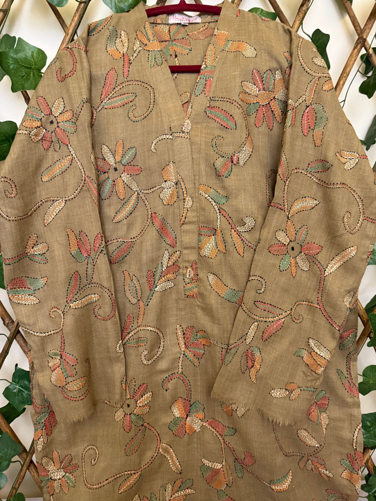 Pashmina kantha kurta size large