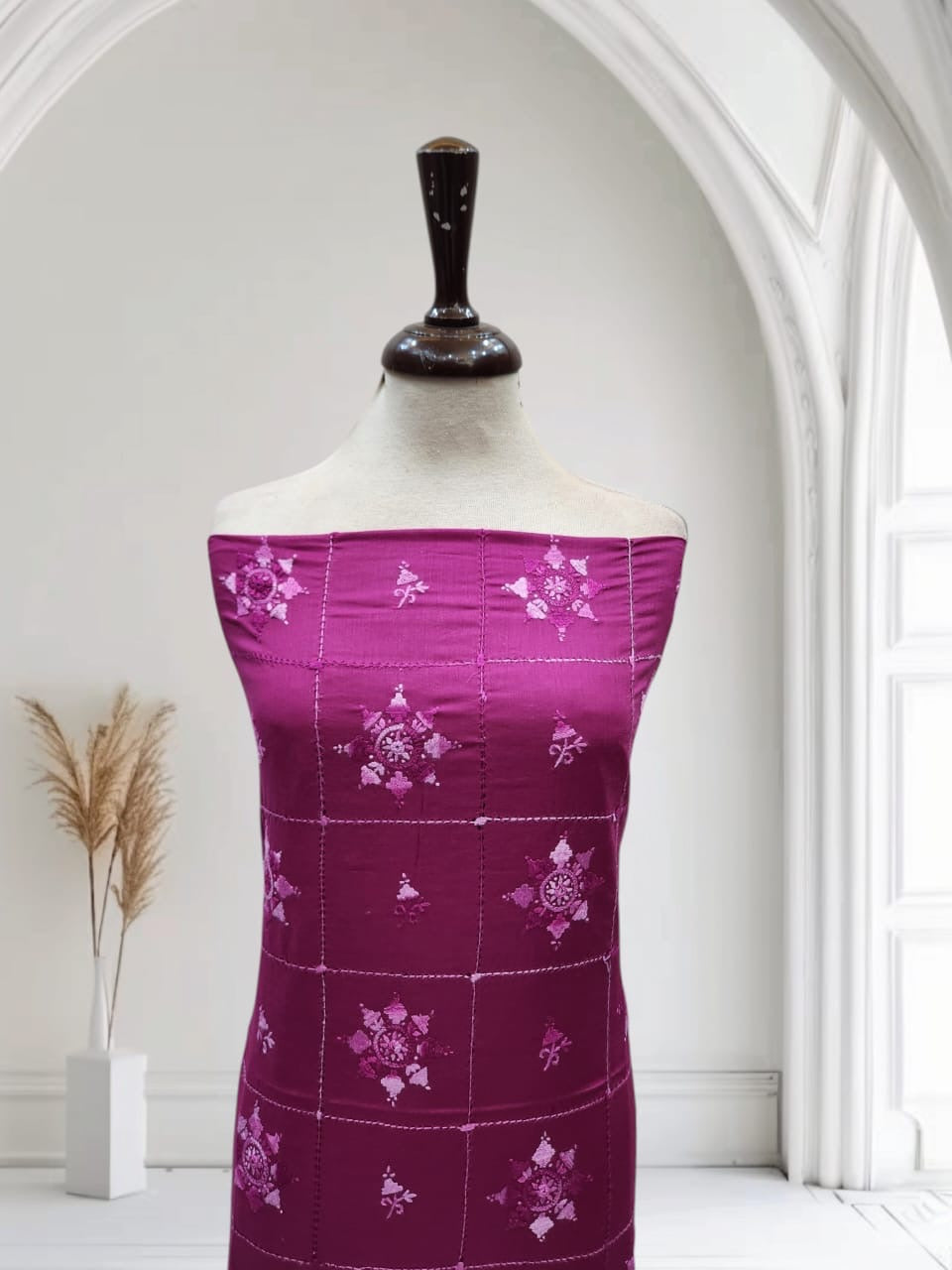 Tarkashi lawn hand embroidered shirt