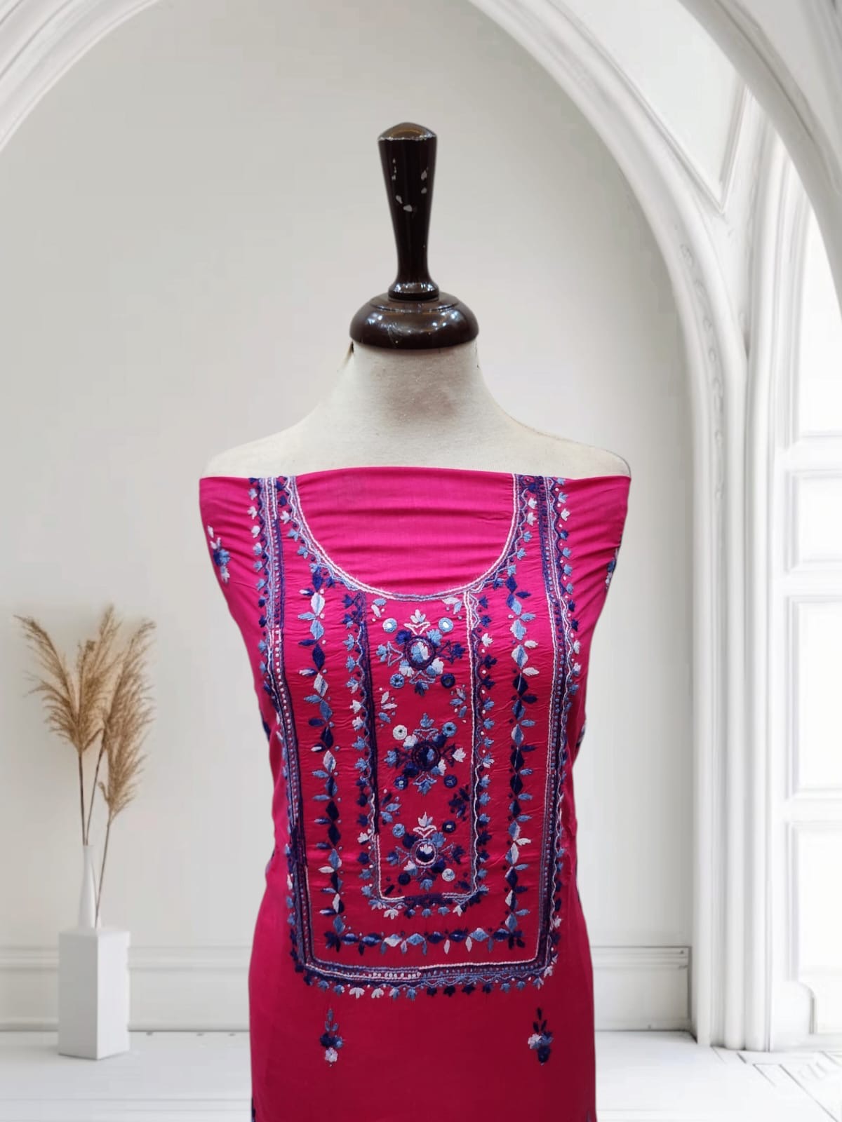 Lawn hand embroidered shirt