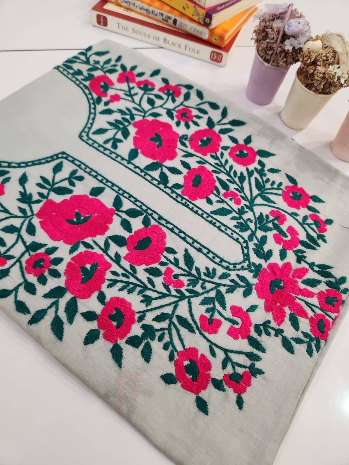 Lawn hand embroidered shirt